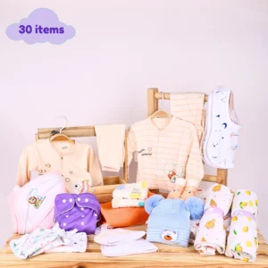 Newborn Baby Winter Essentials Gift Combo 0-3 Months - 30 Items