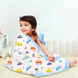 Baby Muslin 6 Layer Muslin blanket -100 x100 cm - 0-3 Years - Car