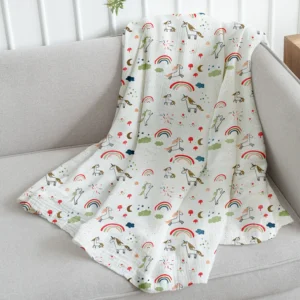 Organic Cotton Baby Muslin Cloth Swaddle | 0-12 Months | 100x100 CM | Pack of 1| Unicorn