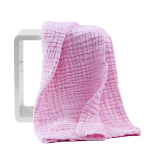Baby Super Soft Absorbent Muslin 6 Layer wash Towel | 100X100 CM | 0-3 Years | Pack of 1| Pink
