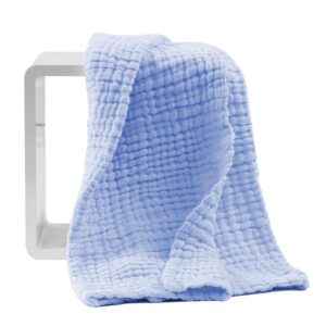 Baby Super Soft Absorbent Muslin 6 Layer wash Towel | 100X100 CM | 0-3 Years | Pack of 1| Blue