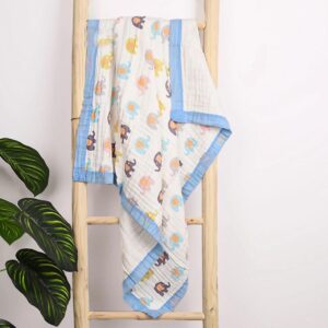 Baby 6 Layer Muslin Blanket | 100X100 CM | 0-3 Years | Elephant