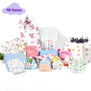 Newborn Baby Essentials Gift Combo Box -0-6 Months- 40 Items
