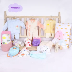 Winter Hospital Kit for Newborn Baby | Newborn Baby Essentials Gift Combo | 40 Items | Mixed Design