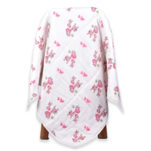 Ac Quilt Blanket | 0-3 Years | 100X120 cm | Pink Giraffe