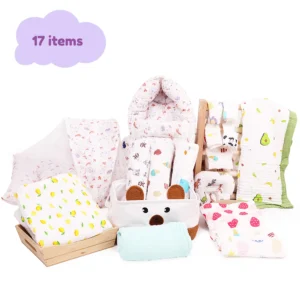 All Muslin Nursing and Bedding Gift set (17 items)