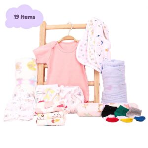 Nova Mater Supersoft Baby Organic cotton Muslin 19 pieces gift set
