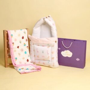 Baby Bedding Set | Sleeping Bag & Blanket | Multicolor | 0-3 Years | Pack of 2