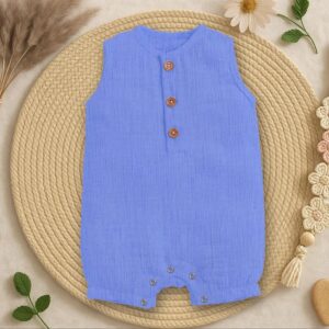Organic Cotton Onesie for Newborn Baby | Pack of 1 | Blue