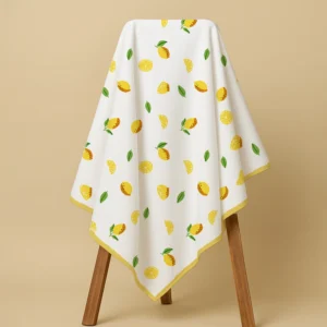 Organic Cotton Baby Blanket | Super Soft Cotton Blanket | 75X75 CM | 0-6 Months | Lemon