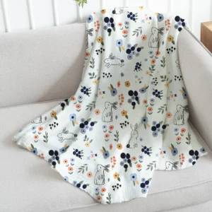 Baby Muslin Swaddle | 100x100 CM | Flower