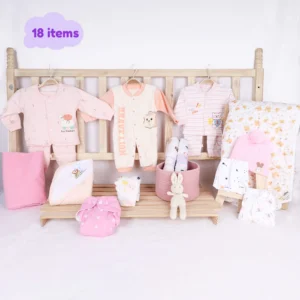 Winter Hospital Kit for Newborn Baby | Newborn Baby Essentials Gift Combo | 18 Items | Mixed Design
