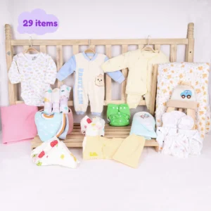 Winter Hospital Kit for Newborn Baby | Newborn Baby Essentials Gift Combo | 29 Items | Mixed Design