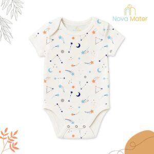 Newborn Baby Organic Cotton Half Sleeves Onesie | Newborn Baby Clothes | Baby Half Sleeve Cotton Sleepsuits
