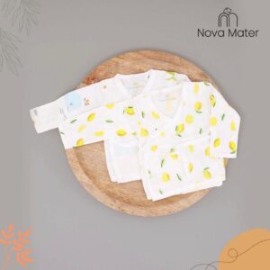 Muslin Front Open Kimono For New Born Baby | Pack of 2