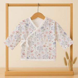 Kids Muslin Front Open Kimono | Blossom