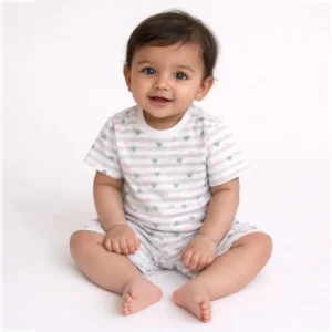T-Shirt & Shorts Co-Ord Set for Kids | Elegant & Comfortable Summer Wear | Organic Cotton Clothing Set | Little Heart