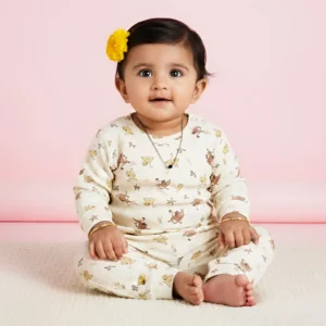 Winter Warm Full Sleeve Co-ord Sets For Baby | Soft & Breathable Organic Cotton Baby Outfit | Baby Dress