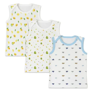 Baby Vest for Boys & Girls | Organic Cotton Baby Top For Newborns, Infants & Toddlers | Pack of 3