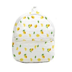 Organic Cotton Muslin Travel Bag for Baby | Multipurpose Diaper & Carry Bags for Mothers| Lemon