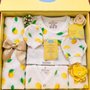 Nova Mater gift hamper for newborn| A perfect gift for baby shower| Lemon